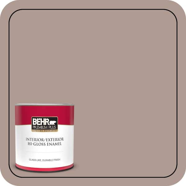 BEHR PREMIUM PLUS 1 qt. #N170-4 Coffee with Cream Hi-Gloss Enamel Interior/Exterior Paint & Primer (2)