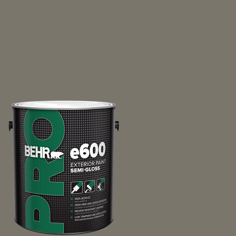 BEHR PRO 1 gal. #PPU24-06 Slippery Shale Semi-Gloss Exterior Paint