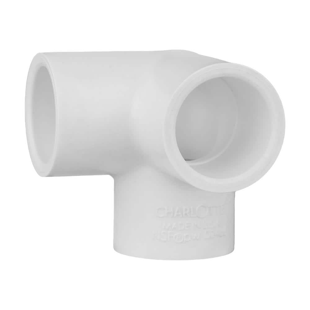 Charlotte Pipe 1/2 in. PVC Side Outlet 90-Degree S x S x S Elbow Fitting (1)