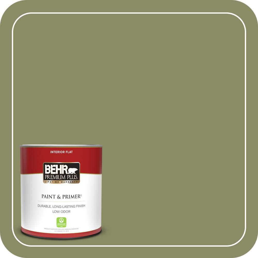 BEHR PREMIUM PLUS 1 qt. #S360-5 Yogi Flat Low Odor Interior Paint & Primer