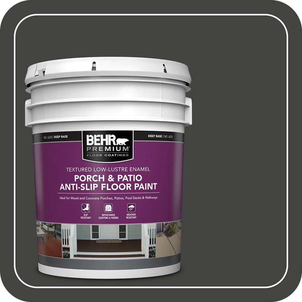 BEHR PREMIUM 5 gal. #SC-102 Slate Textured Low-Lustre Enamel Interior/Exterior Porch and Patio Anti-Slip Floor Paint