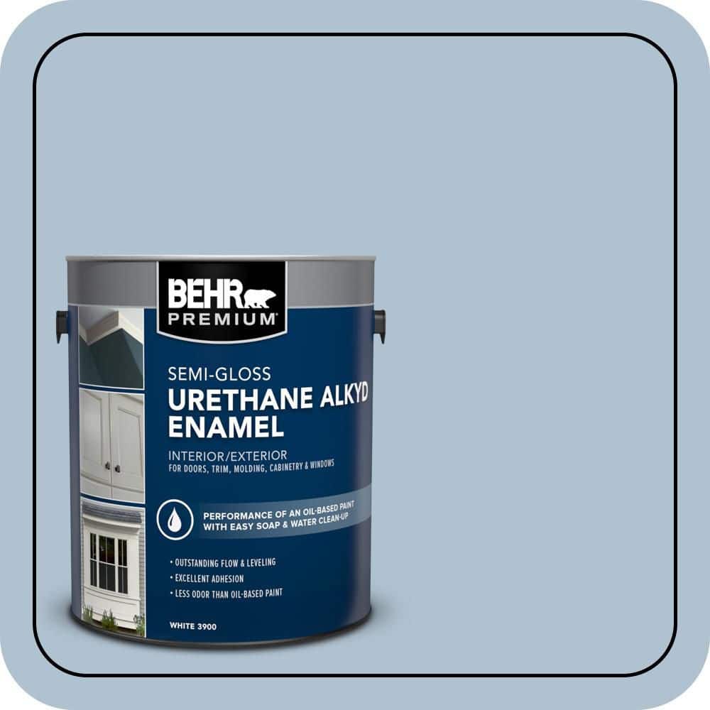 BEHR PREMIUM 1 gal. #S510-2 Boot Cut Urethane Alkyd Semi-Gloss Enamel Interior/Exterior Paint