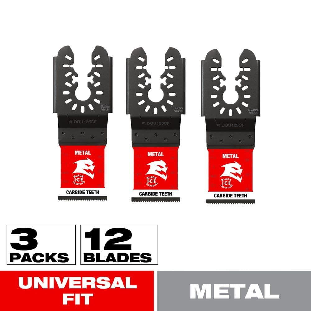 DIABLO 1-1/4 in. Universal Fit Carbide Oscillating Tool Blades for Metal (3-Packs) (12-Blades)
