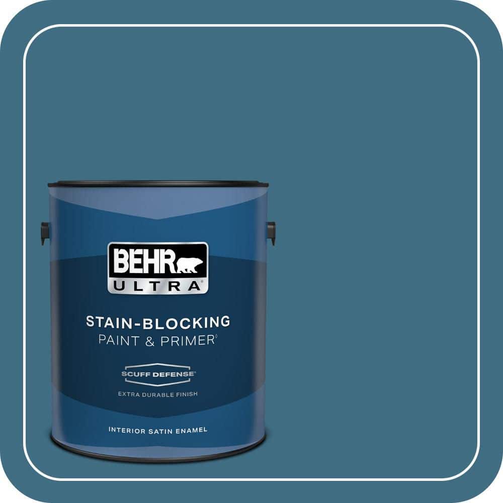 BEHR ULTRA 1 gal. #560D-6 Seven Seas Extra Durable Satin Enamel Interior Paint & Primer