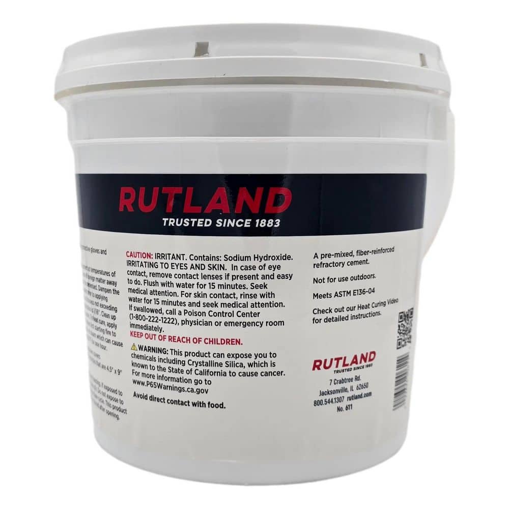 Rutland 128 fl. oz. Refractory Cement Tub (3)
