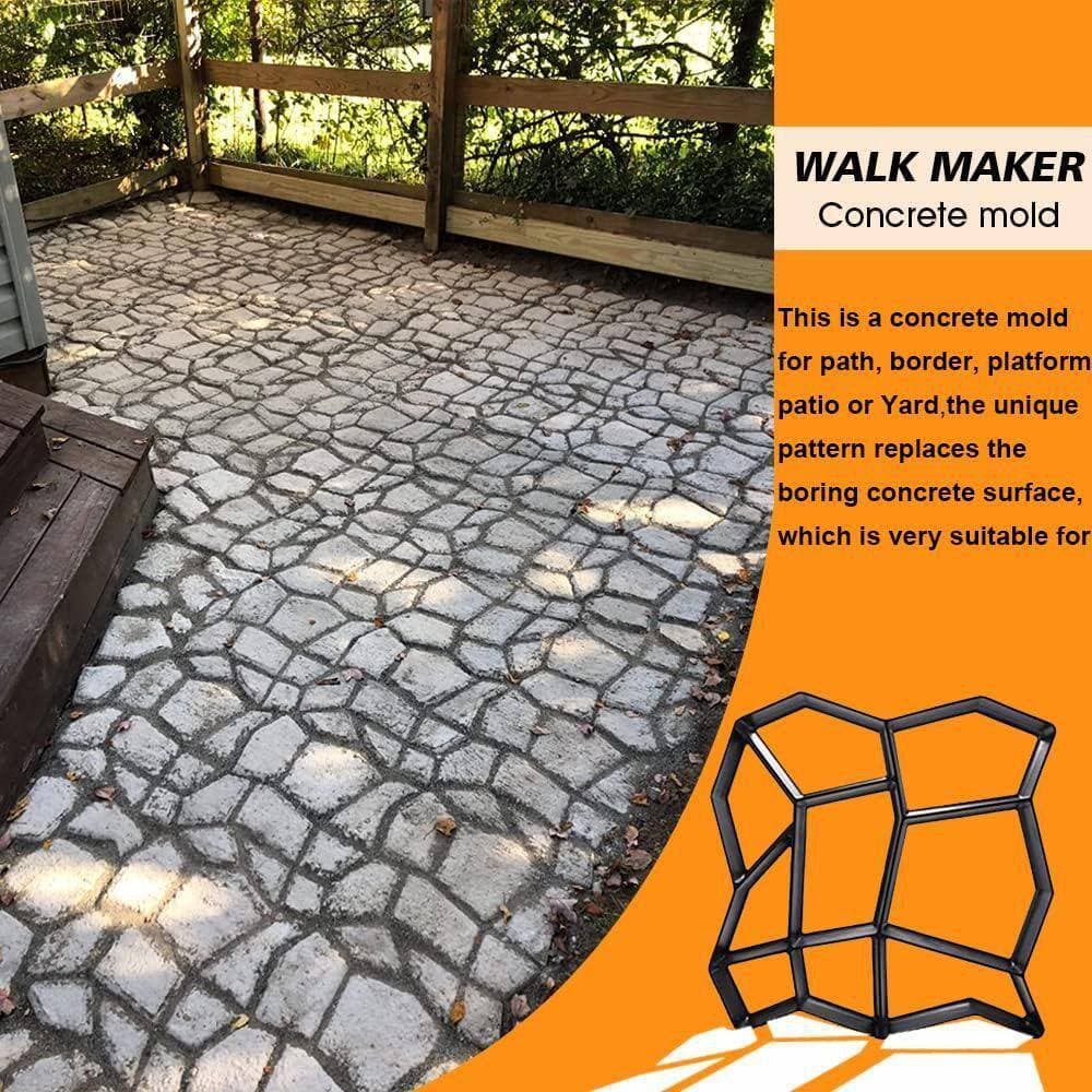 KIWDZFU Reusable Concrete Mold 17 x 17 x 1.6 DIY Stepping Stone Maker for Courtyard Garden Lawn Path Irregular Shape (3)