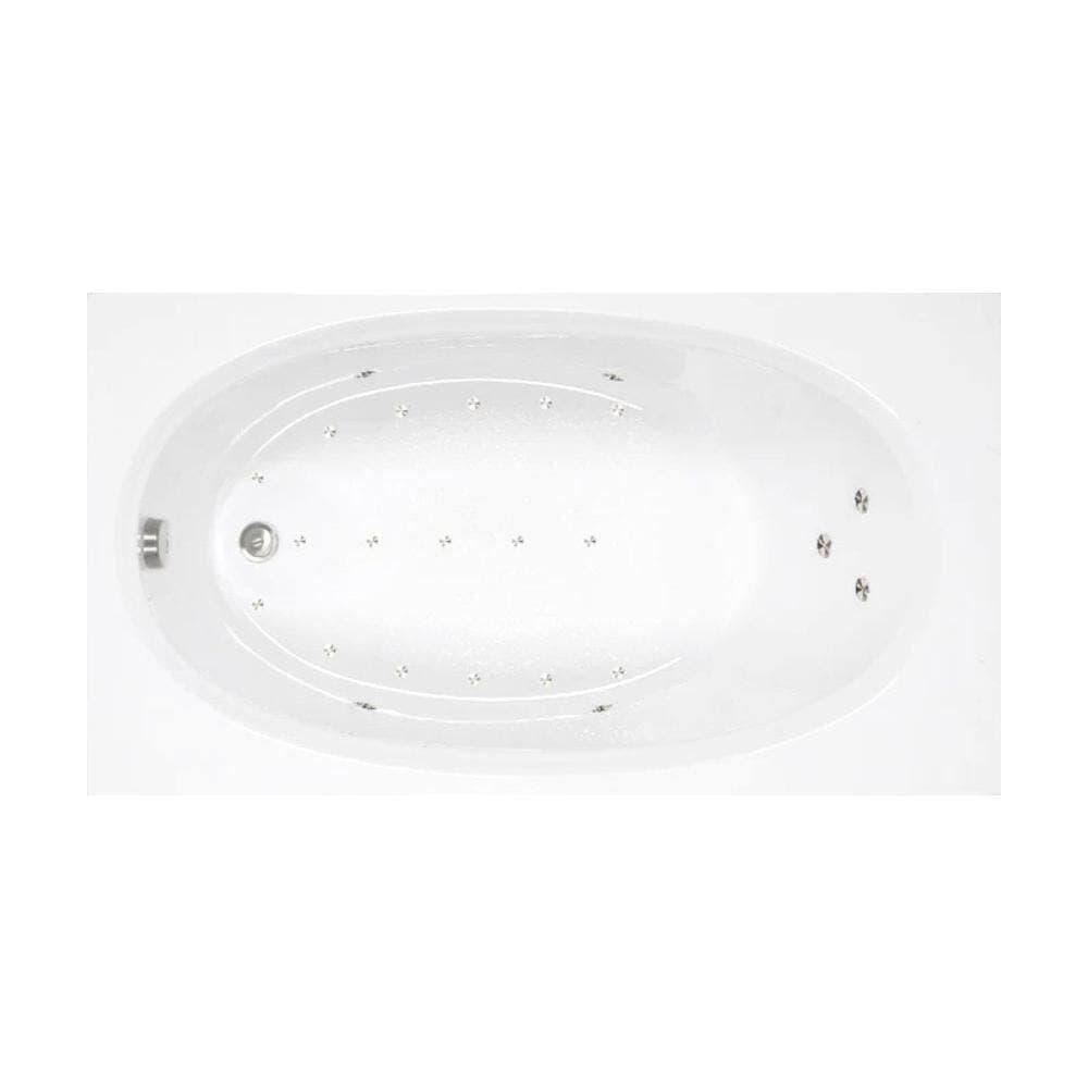 Comfortflo 60 in. x 36 in. Acrylic Rectangular Drop-in Air Bathtub with Reversible Drain in White (2)