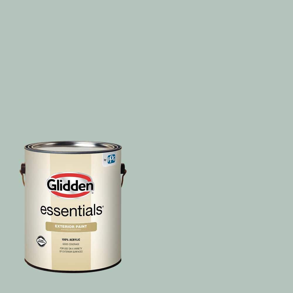 Glidden Essentials 1 gal. PPG1135-4 Aquamarine Dream Flat Exterior Paint