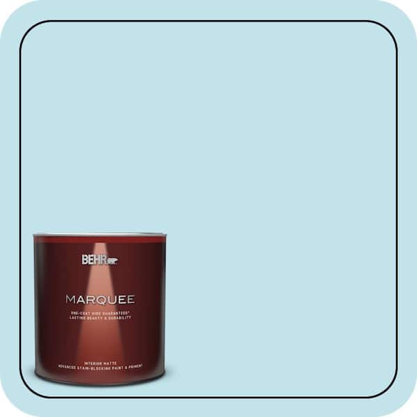 BEHR MARQUEE 1 qt. #540C-2 Serene Sky Matte Interior Paint & Primer (2)