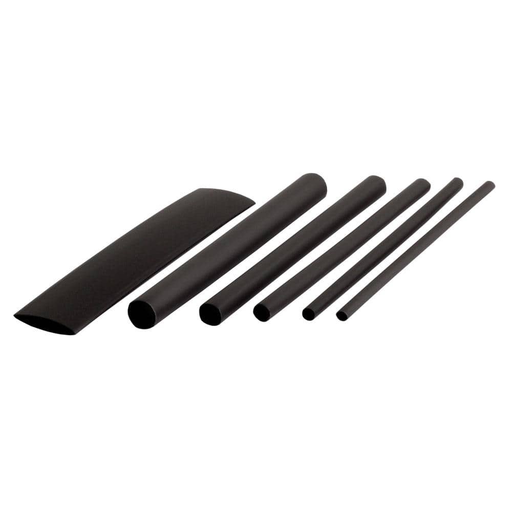 Commercial Electric 160-Piece 3 in. Assorted Size Heat Shrink Tubing Kit, Black (2)
