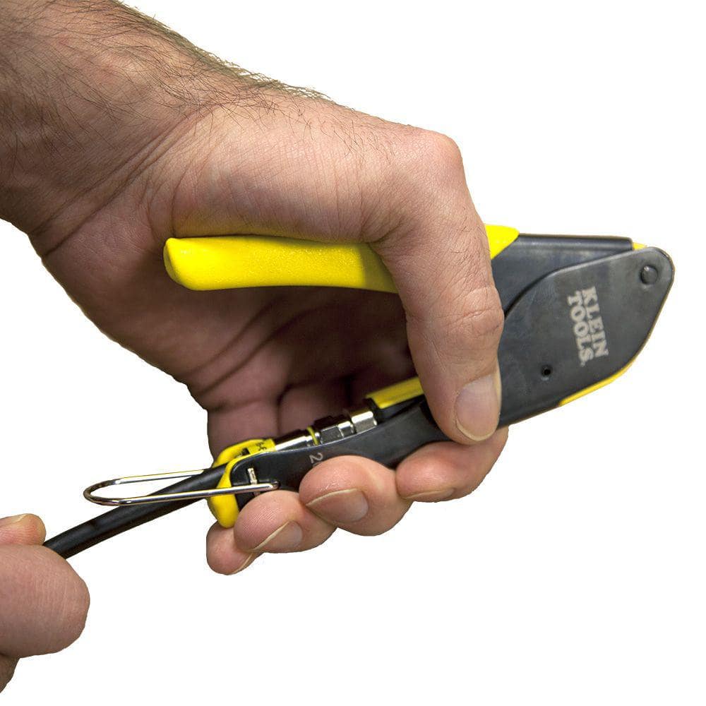 Klein Tools 9 in. Compact F-Connector Compression Crimper (3)