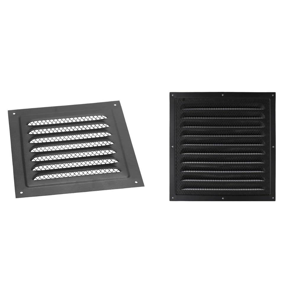 xinyoec 2-Pack Attic Vent, Aluminum Wall Vent, Metal Shed Vent, Square Vent, Louver Vent Grille, Built-in Insect Screen (3)