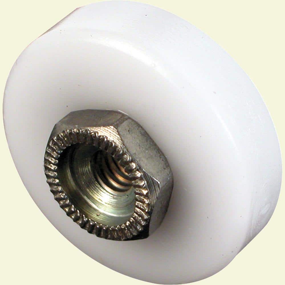 Prime-Line 7/8 in., Flat Roller Ball Bearing Tub Enclosure with Threaded Hex Hub (4-pack) (1)