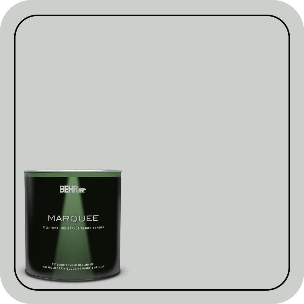 BEHR MARQUEE 1 qt. #N460-2 Planetary Silver Semi-Gloss Enamel Exterior Paint & Primer