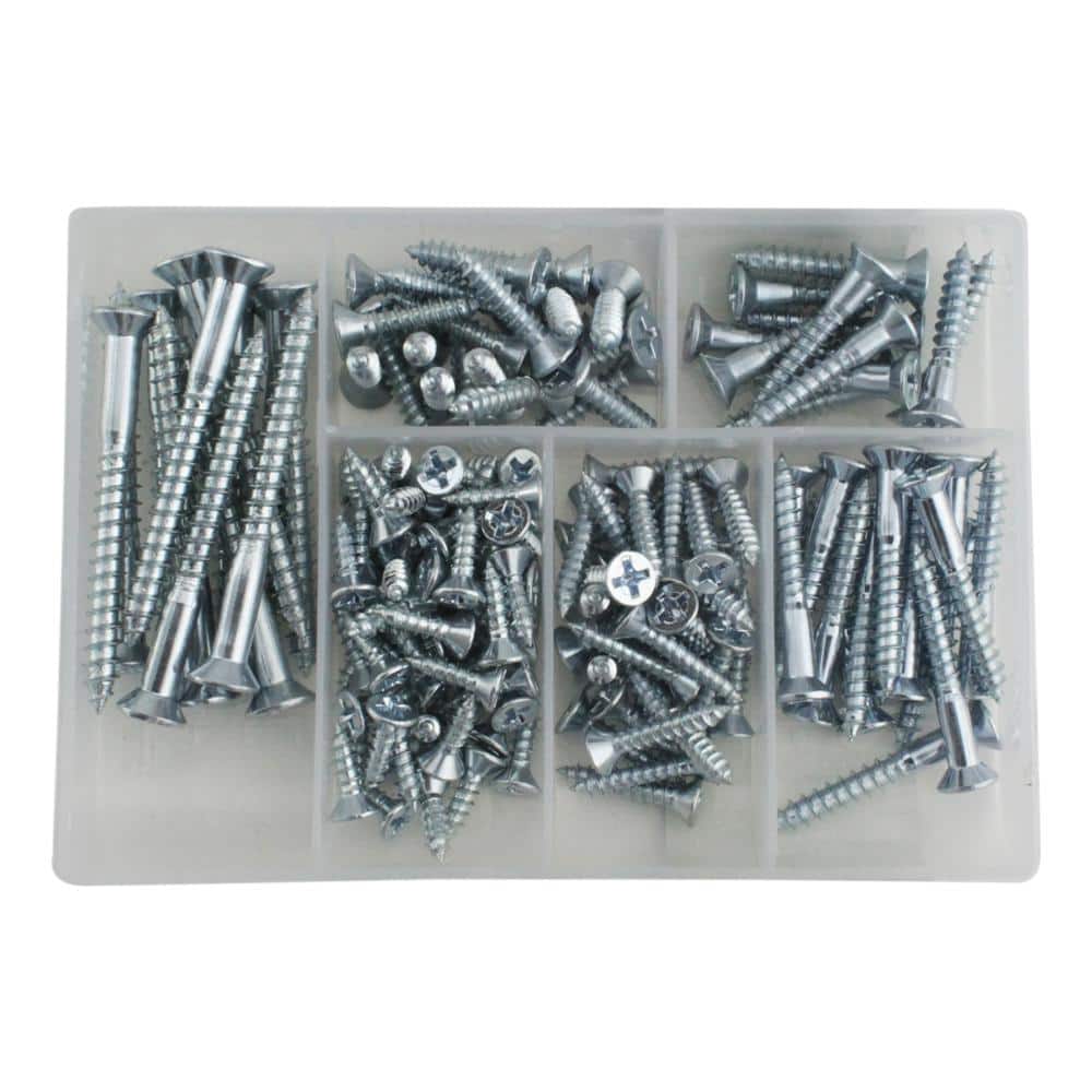 Everbilt 147-Piece Zinc-Plated Wood Screw Kit (3)