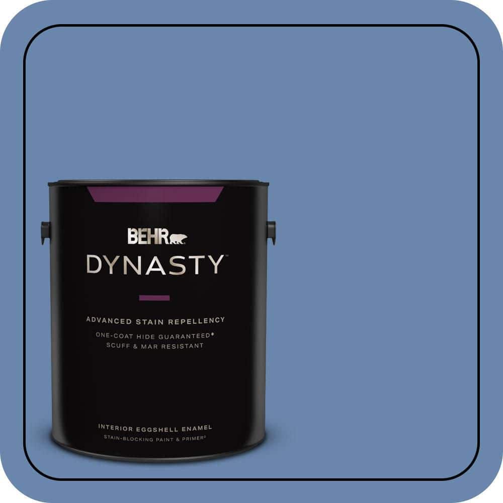 BEHR DYNASTY 1 gal. #M530-5 Cowgirl Blue One-Coat Hide Eggshell Enamel Interior Stain-Blocking Paint & Primer