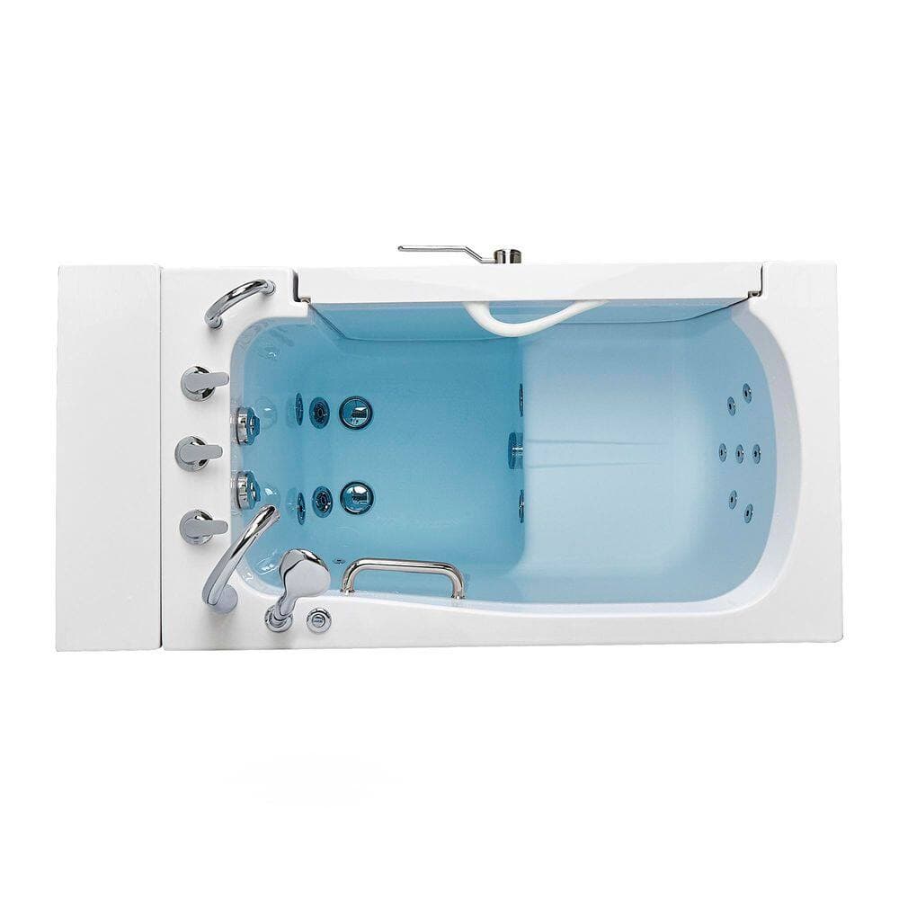 Ella Wheelchair Transfer32 52 in. Acrylic Walk-In Whirlpool Bathtub in White with Fast Fill Faucet, Right 2 in. Dual Drain (2)