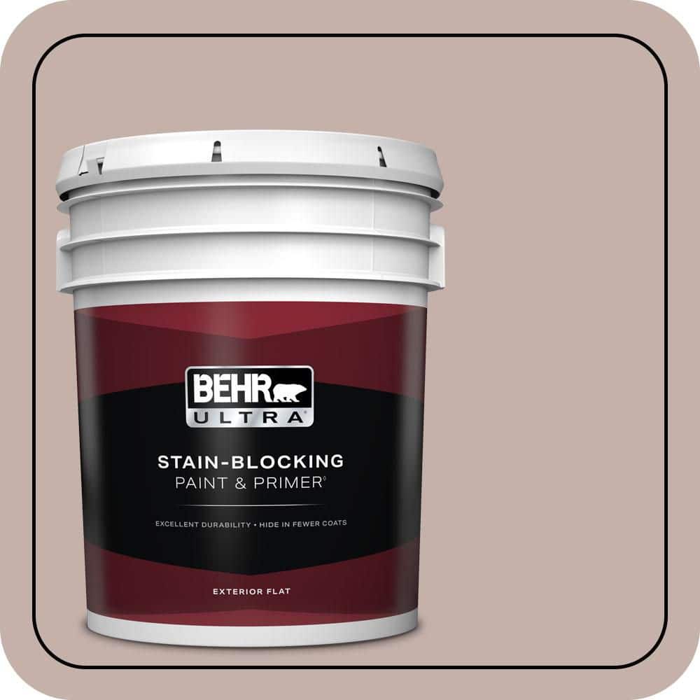 BEHR ULTRA 5 gal. #PPU17-10 Mauvette Flat Exterior Paint & Primer