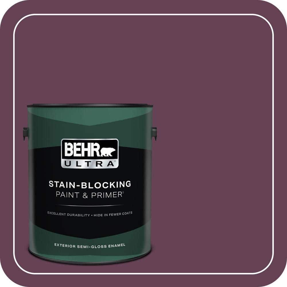 BEHR ULTRA 1 gal. #S-G-690 Delicious Berry Semi-Gloss Enamel Exterior Paint & Primer
