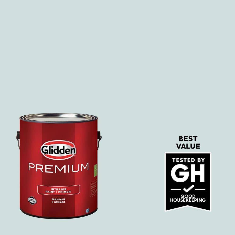 Glidden Premium 1 gal. PPG1035-1 Watery Blue Eggshell Interior Latex Paint (1)