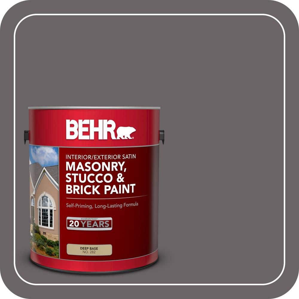 BEHR 1 gal. #PPU17-19 Arabian Veil Satin Interior/Exterior Masonry, Stucco and Brick Paint