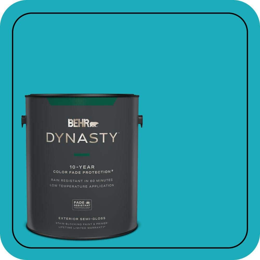 BEHR DYNASTY 1 gal. #P470-5 Placid Sea Semi-Gloss Enamel Exterior Stain-Blocking Paint & Primer