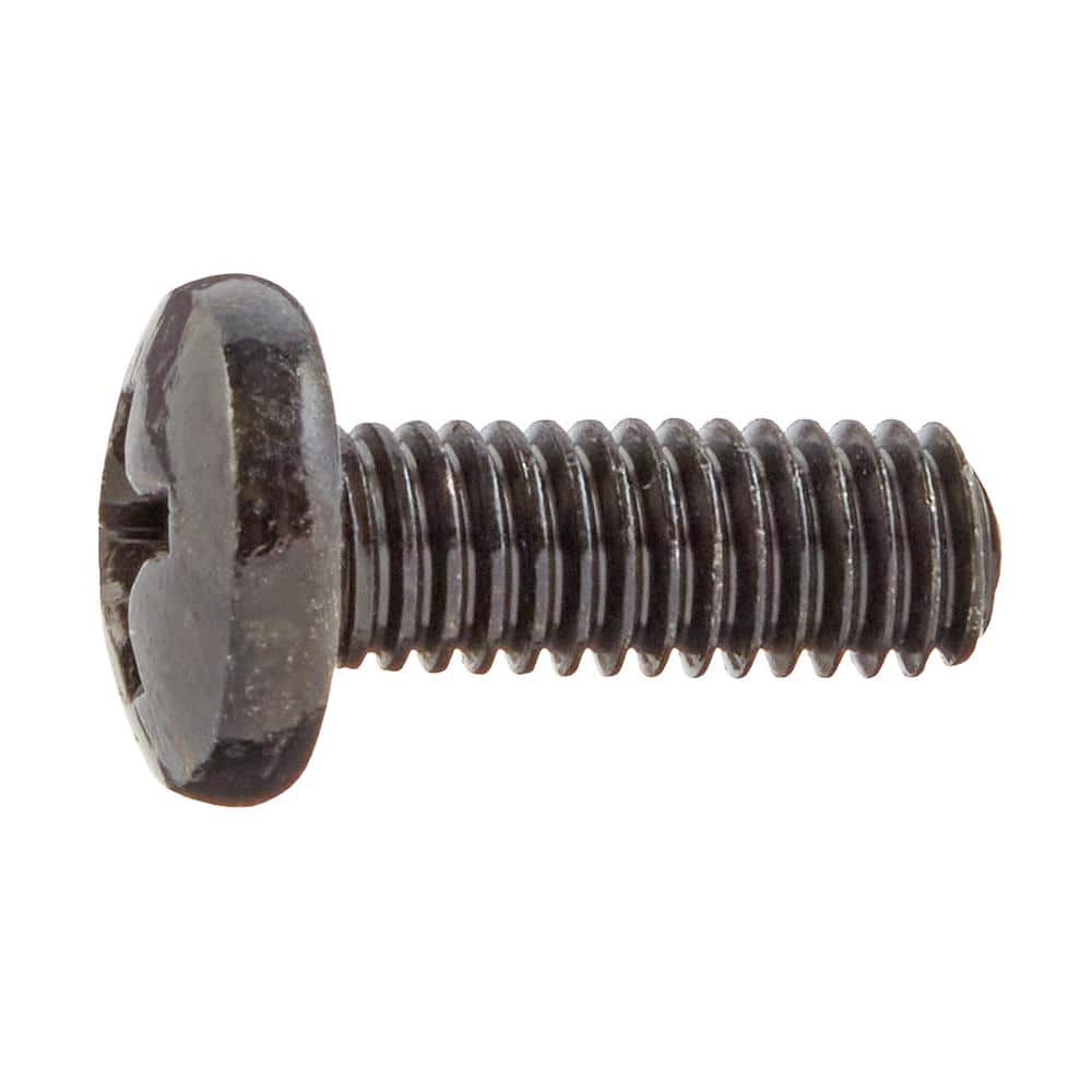 Everbilt M6-1.0 x 16mm Black Pan Head Phillips Drive Machine Screw 4-Pieces (3)