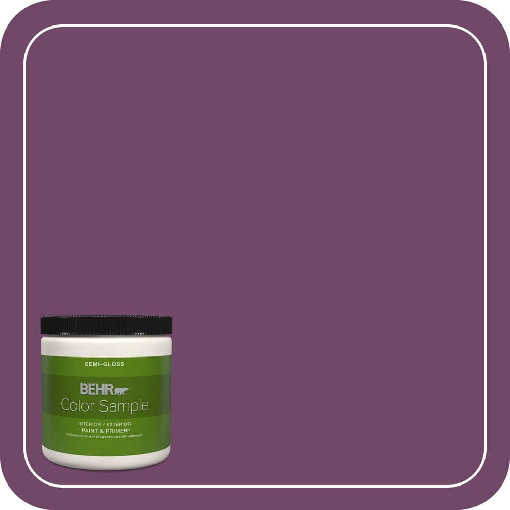 BEHR PREMIUM PLUS 8 oz. #S-G-680 Raspberry Mousse Semi-Gloss Interior/Exterior Paint & Primer Color Sample