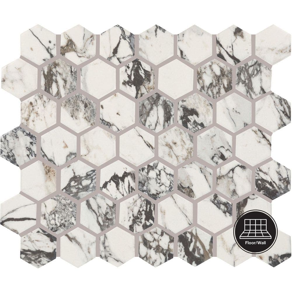 Daltile Lamora Capri 12 in. x 10 in. Glazed Ceramic Hexagon Mosaic Tile (0.81 sq. ft./each) (2)