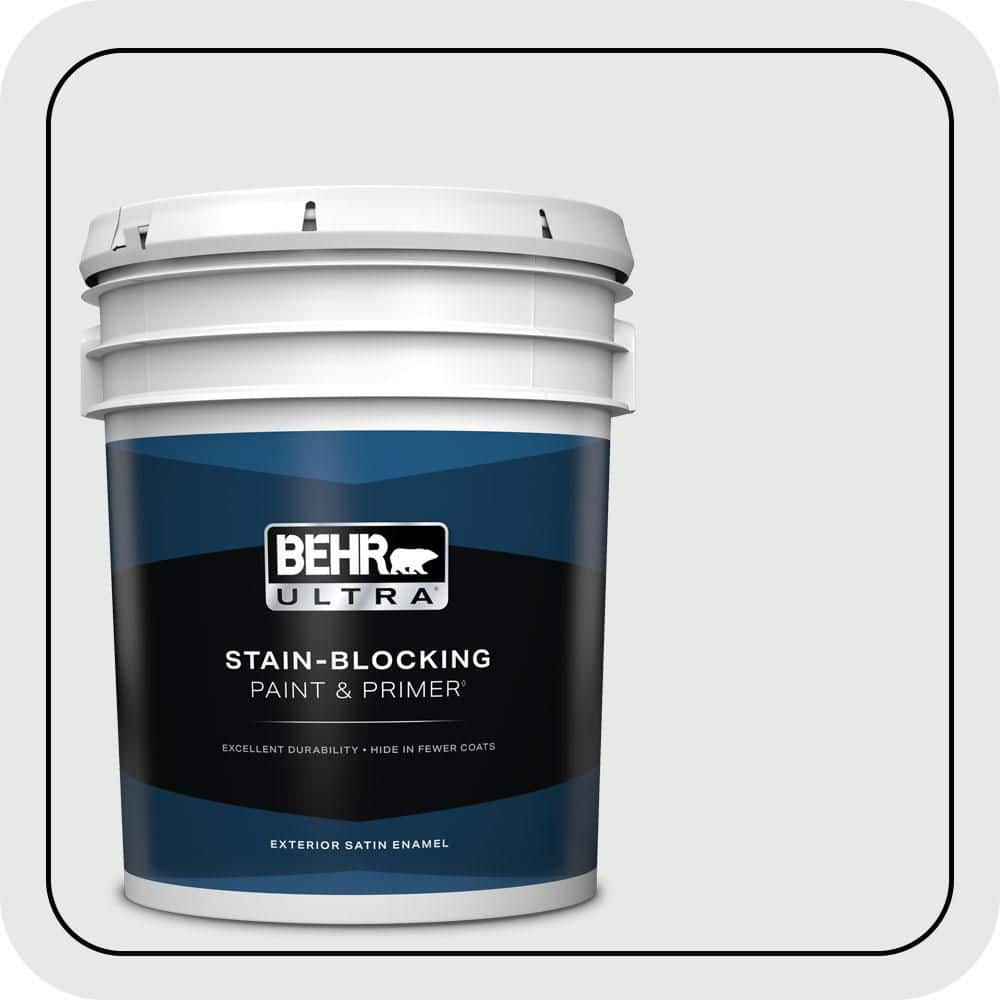 BEHR ULTRA 5 gal. #PWN-44 Bay Breeze Satin Enamel Exterior Paint & Primer