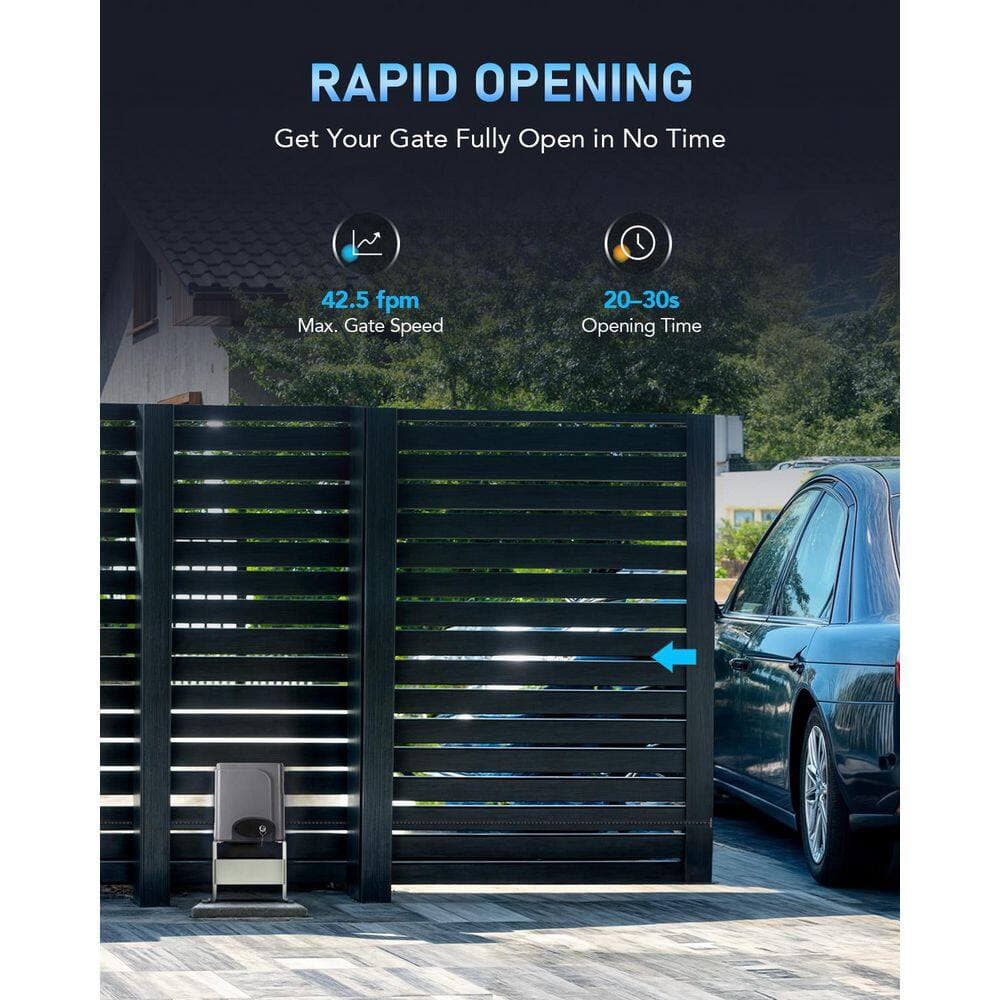DOORADO Slide Single Automatic Gate Opener Kit with 2 Remote Controls (3)