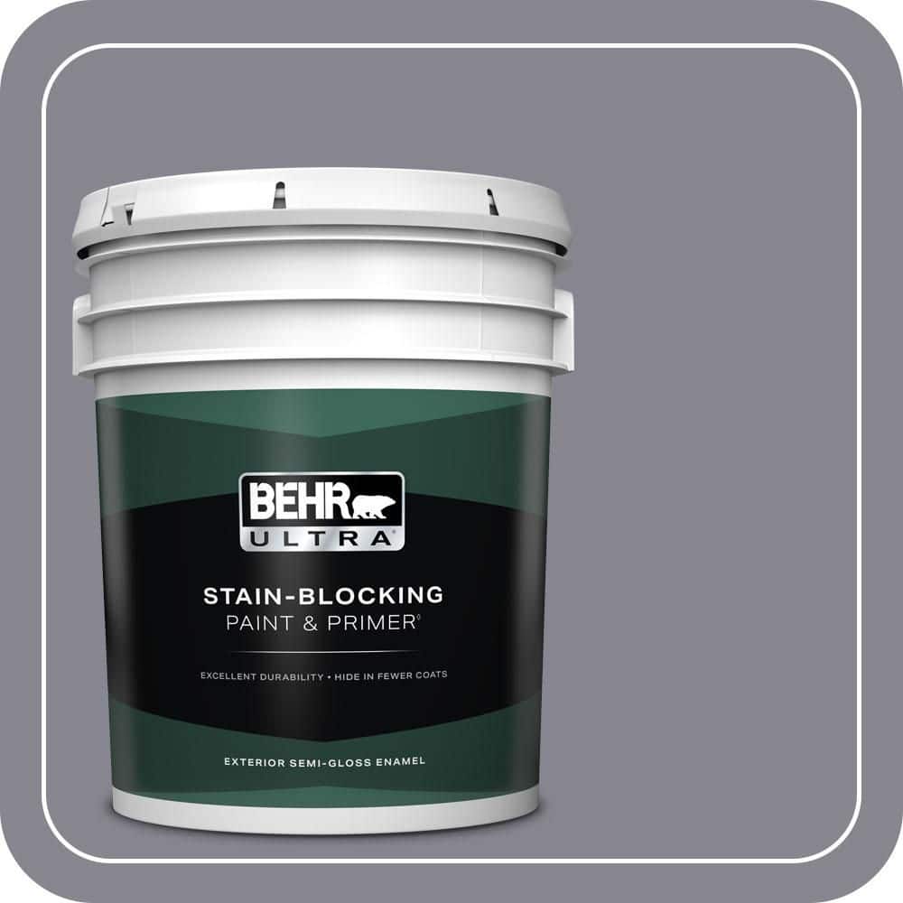 BEHR ULTRA 5 gal. #MQ5-03 Old Amethyst Semi-Gloss Enamel Exterior Paint & Primer