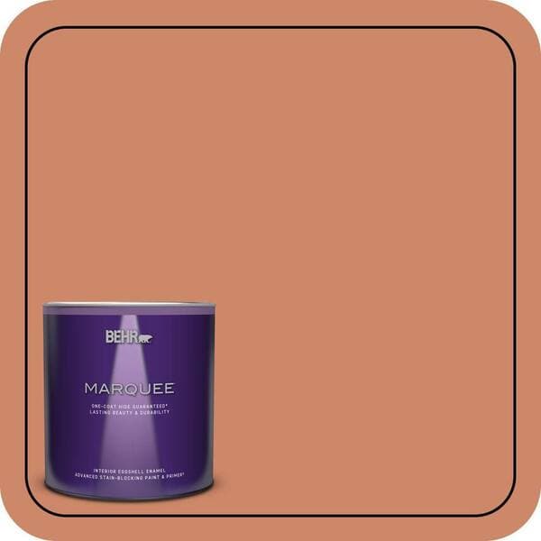 BEHR PREMIUM PLUS #230D-5 Aztec Brick Flat Interior/Exterior Paint & Primer Color Sample (2)