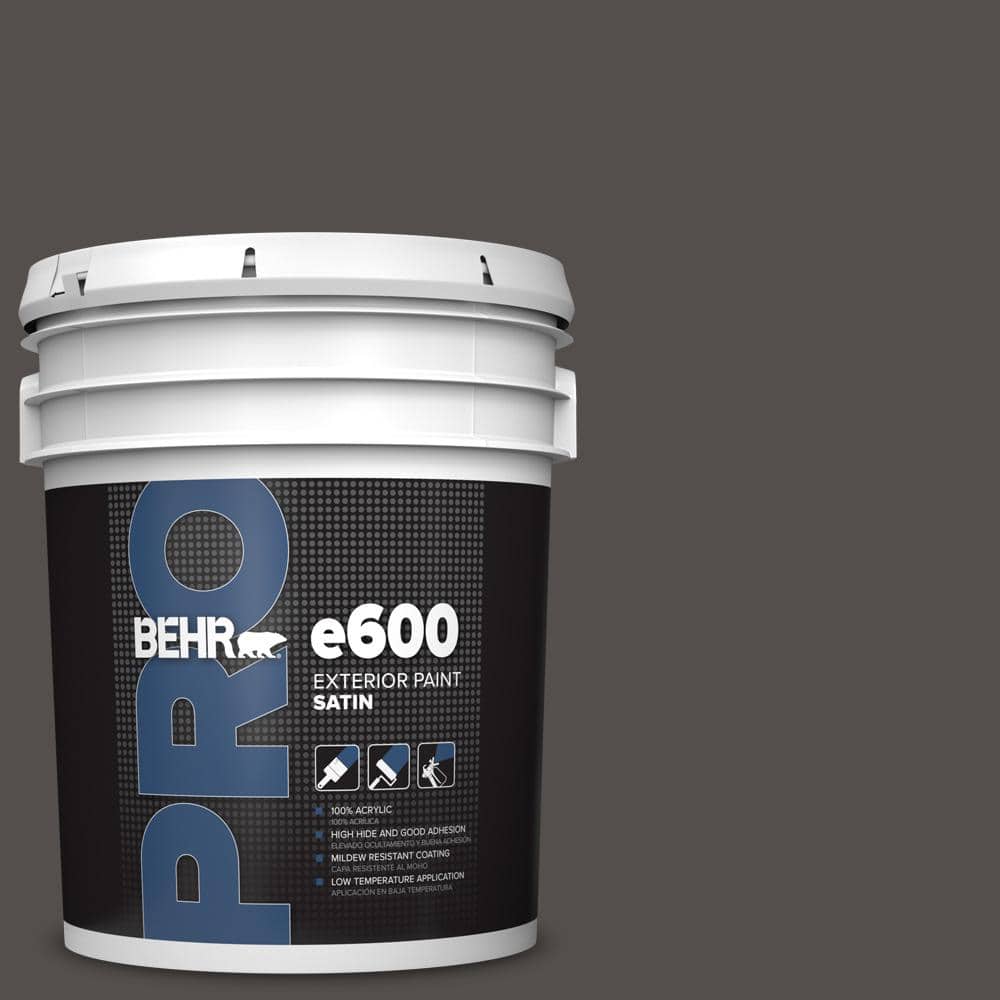 BEHR PRO 5 gal. #PPU24-02 Berry Brown Satin Enamel Exterior Paint