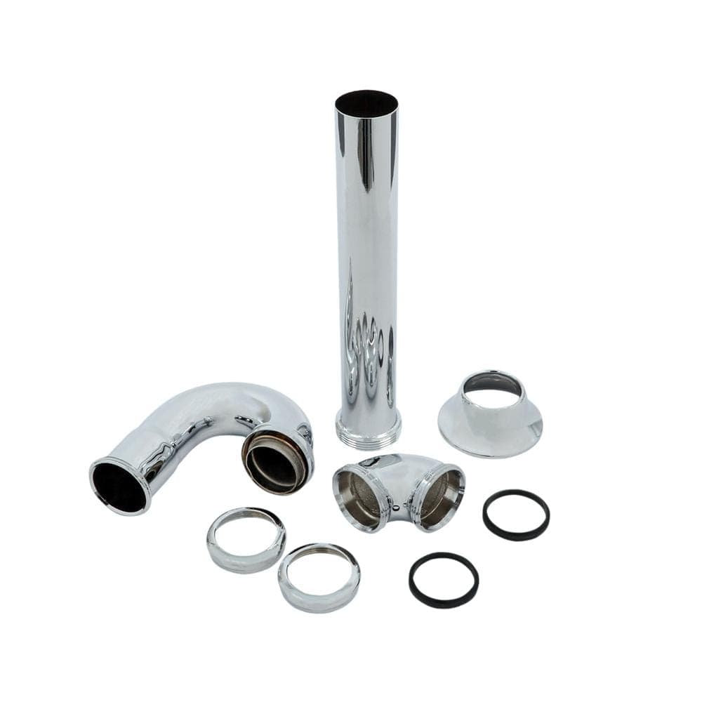 PLUMBFLEX 1-1/2 in. Utility/ Milwaukee P-Trap for Tubular Drain Applications, 17GA Chrome Plated Brass (3)