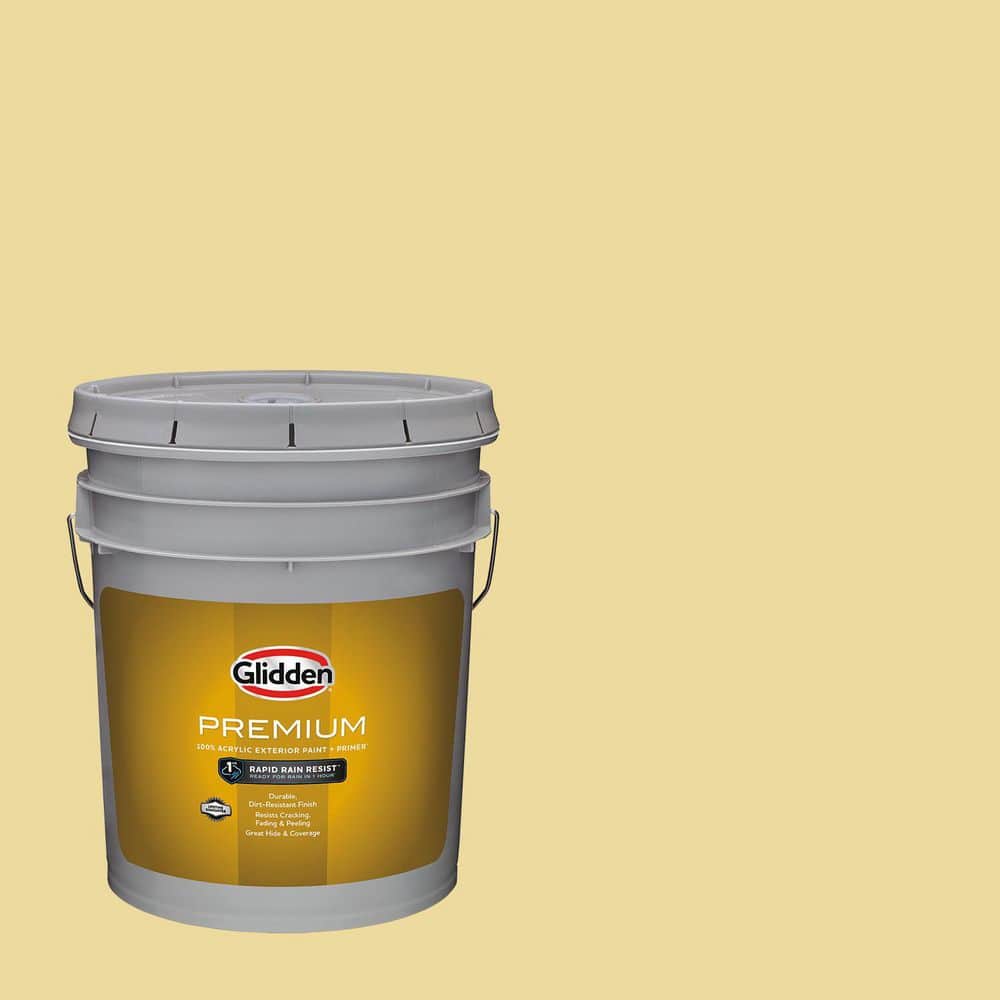 Glidden Premium 5 gal. PPG1107-4 Demeter Satin Exterior Latex Paint