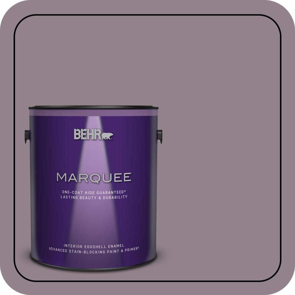 BEHR MARQUEE 1 gal. #N110-4 Gothic Purple One-Coat Hide Eggshell Enamel Interior Paint & Primer (1)