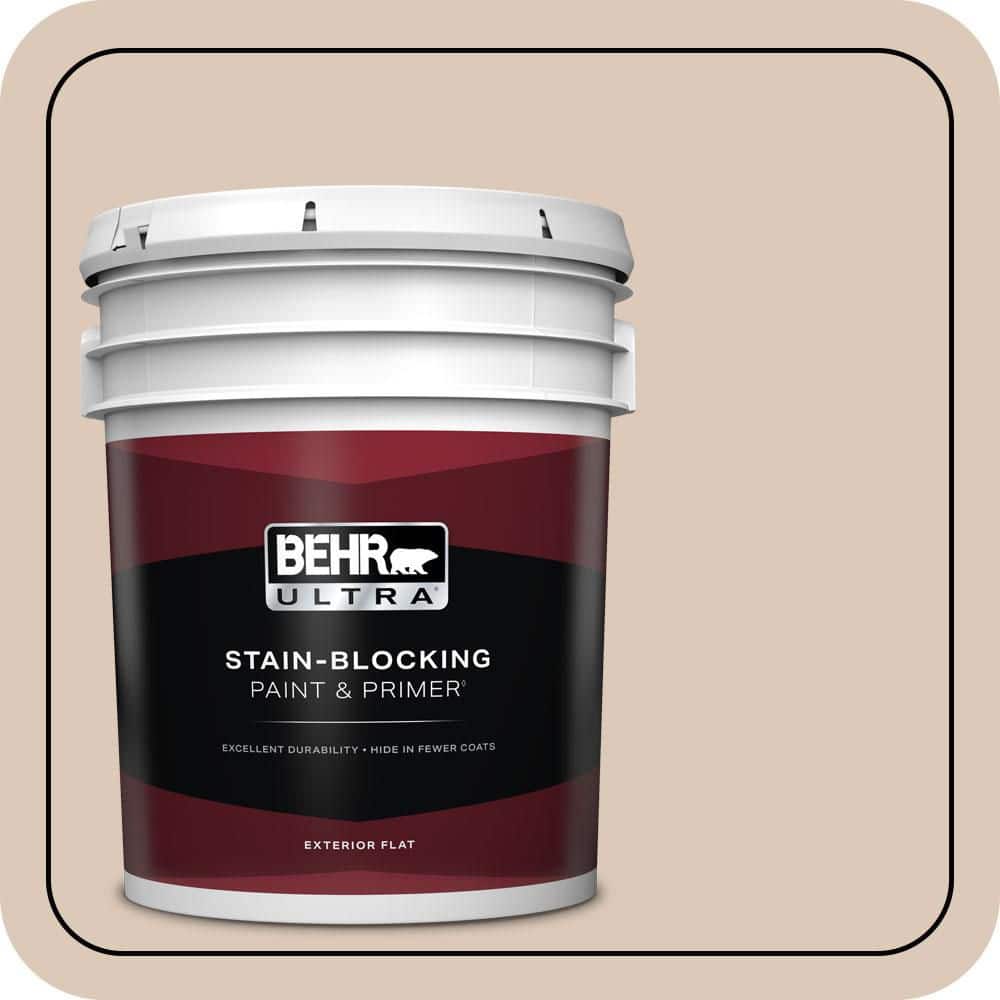 BEHR ULTRA 5 gal. #MQ3-09 Loft Light Flat Exterior Paint & Primer