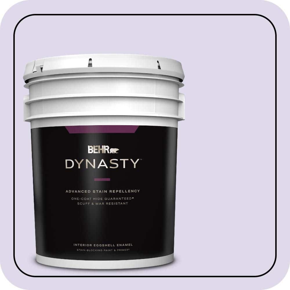 BEHR DYNASTY 5 gal. #640A-2 Misty Violet Eggshell Enamel Interior Stain-Blocking Paint & Primer