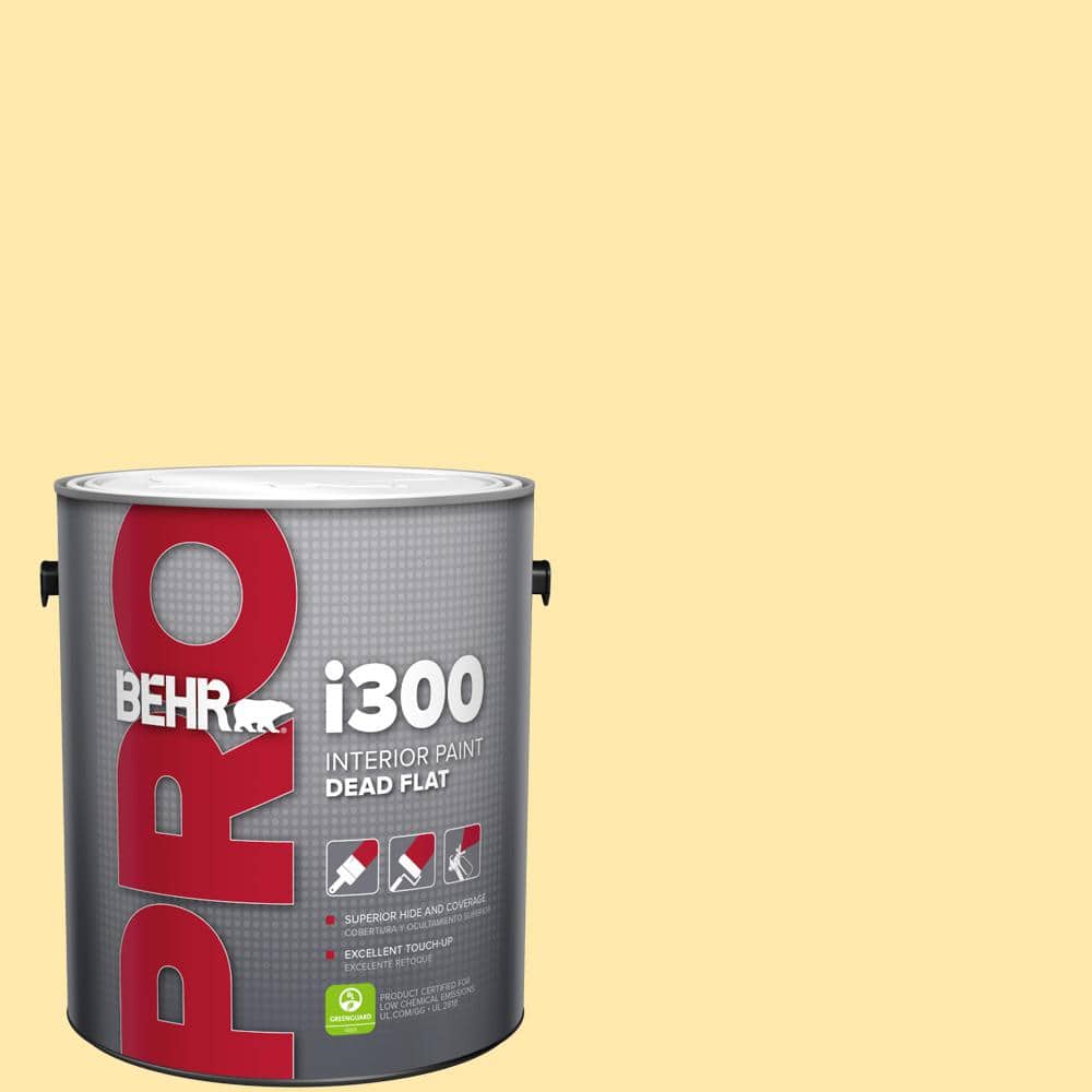 BEHR PRO 1 gal. #P290-2 Sweet as Honey Dead Flat Interior Paint