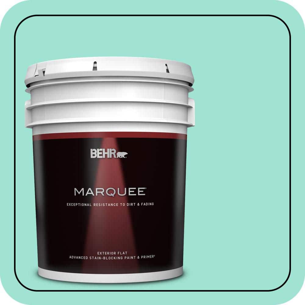 BEHR MARQUEE 5 gal. #P430-2 Aqua Wish Flat Exterior Paint & Primer