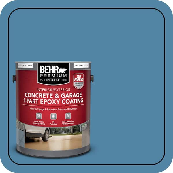 BEHR PREMIUM 1 gal. #M500-4 Hemisphere Self-Priming 1-Part Epoxy Satin Interior/Exterior Concrete and Garage Floor Paint (2)