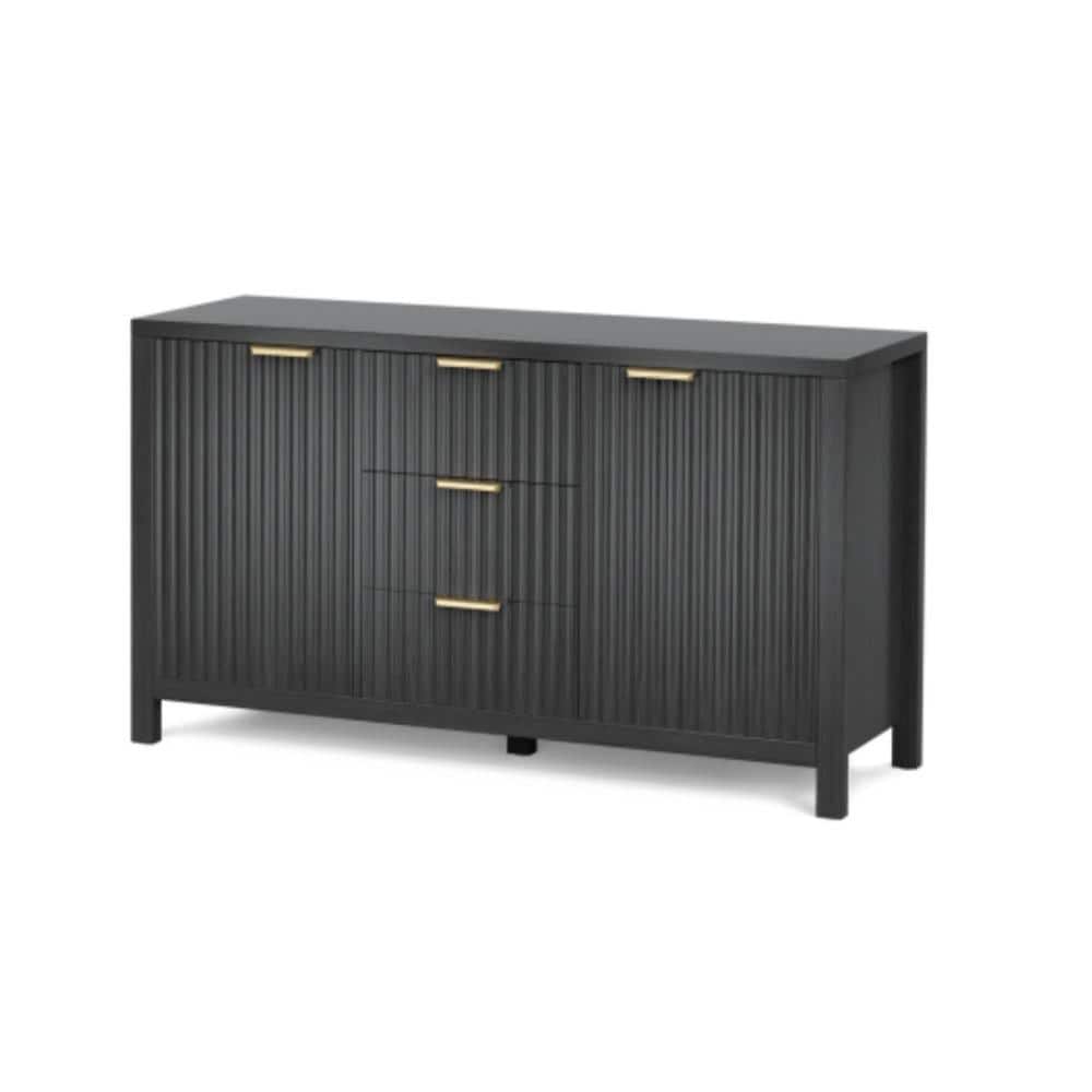 Unbranded 47.2 in. W x 15.4 in. D x 29.1 in. H Bathroom Black Linen Cabinet