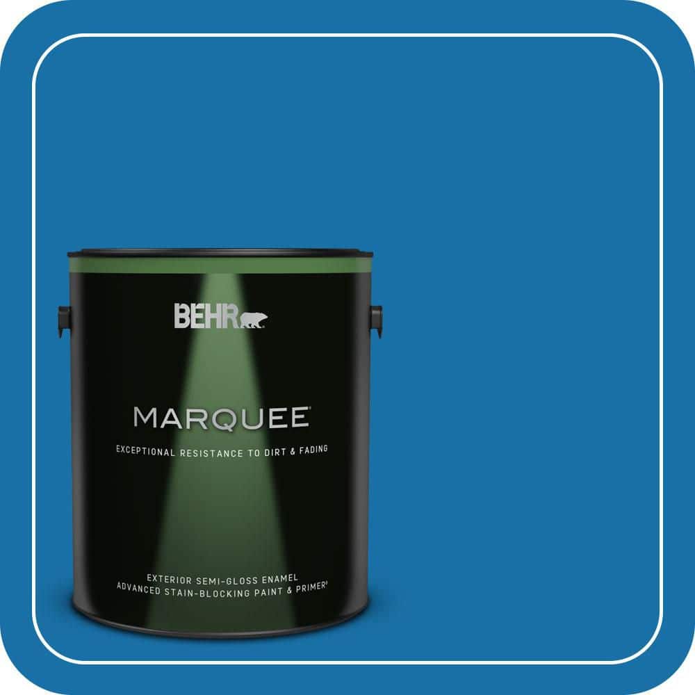 BEHR MARQUEE 1 gal. #560B-7 Cerulean Semi-Gloss Enamel Exterior Paint & Primer