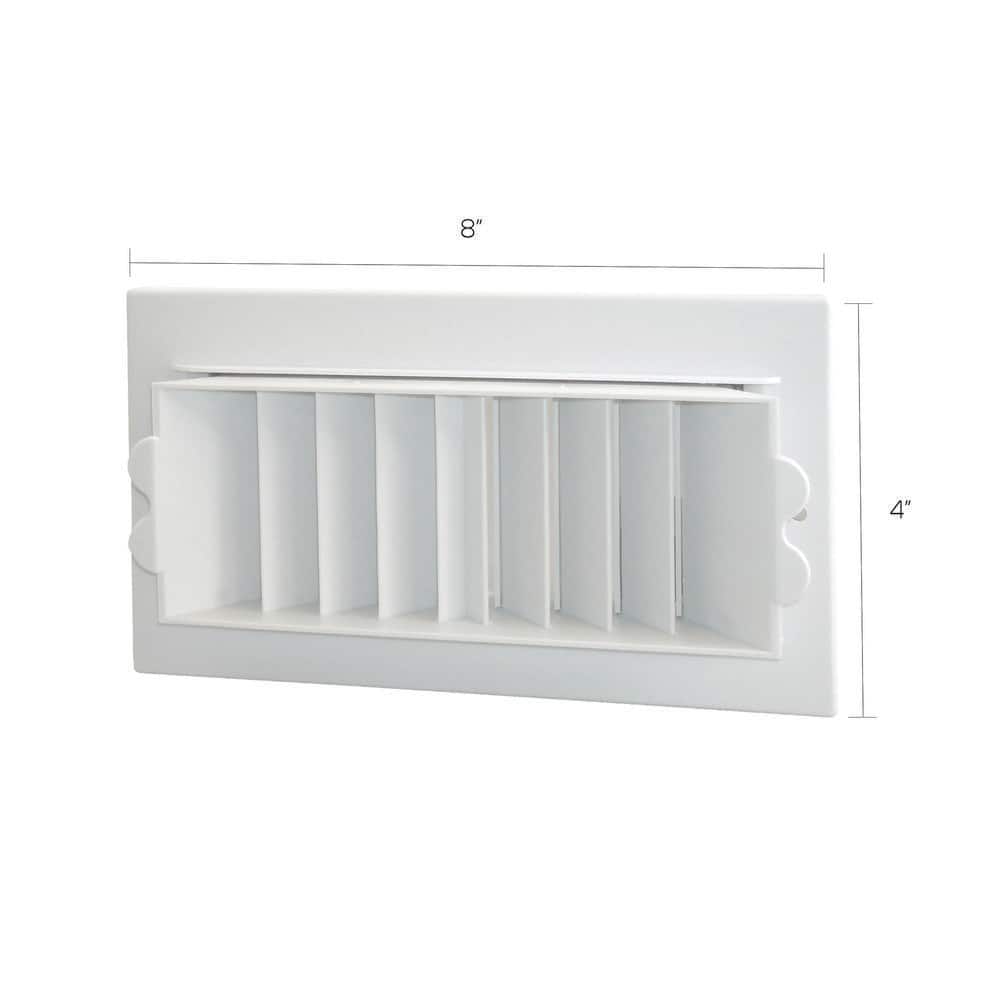 Unbranded 8 in. x 4 in. Plastic 2-Way Sidewall Register (3)