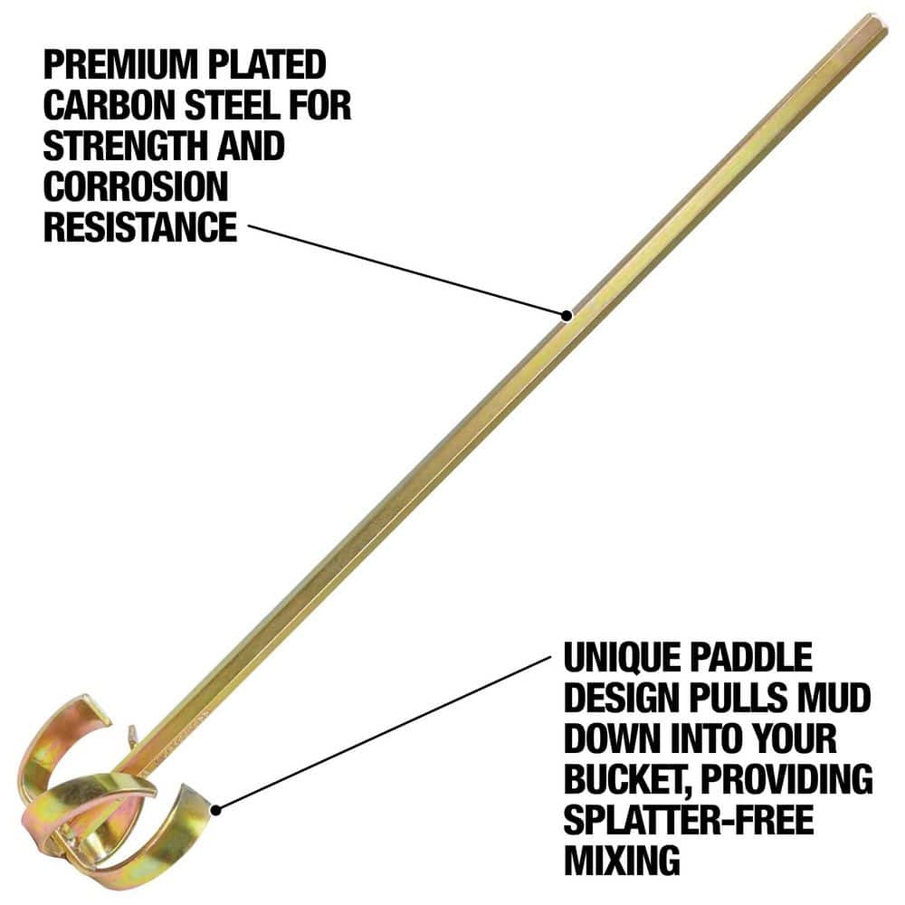 DEWALT 13 in. Gold Pro Mixing Paddle with 2 in. Head (3)
