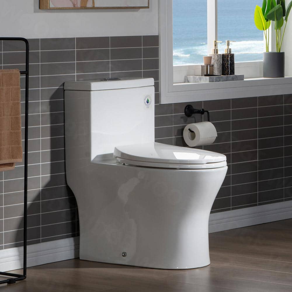 WOODBRIDGE Tiffany 1-Piece 1.0/1.6 GPF High Efficiency Dual Flush All-in-One Toilet with Soft Closed Seat