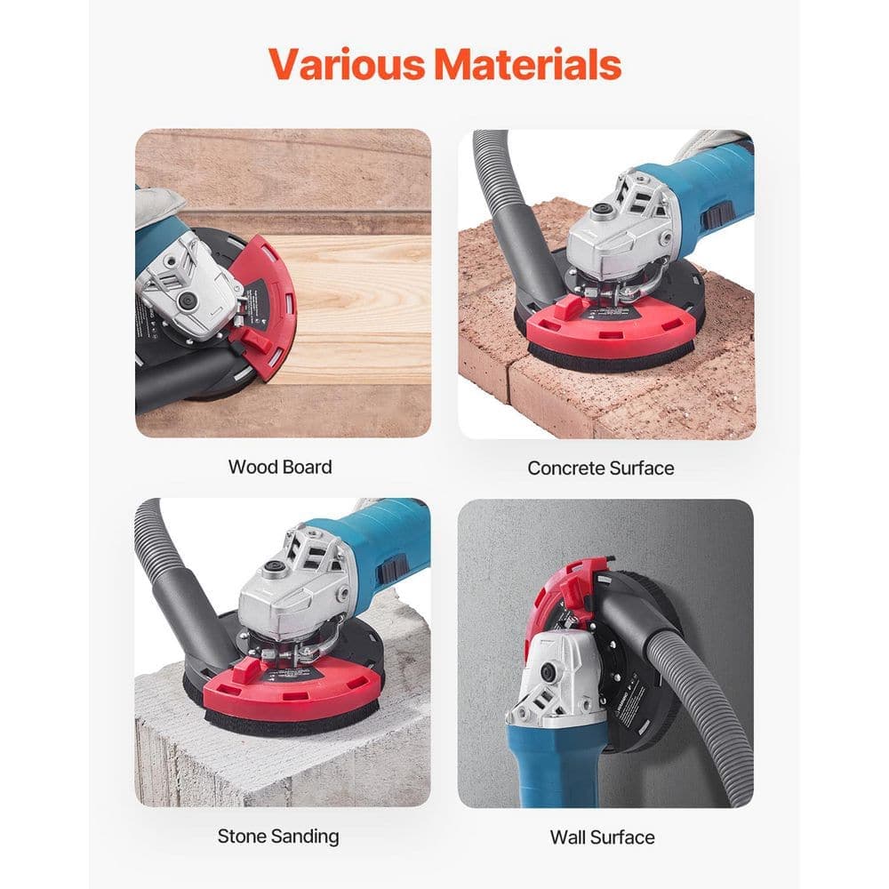 SKYSHALO Grinding Dust Shroud for Angle Grinder, Corded Universal 4-5 in., Surface Grinder Dust Shroud with 6 Clamping Washers (2)