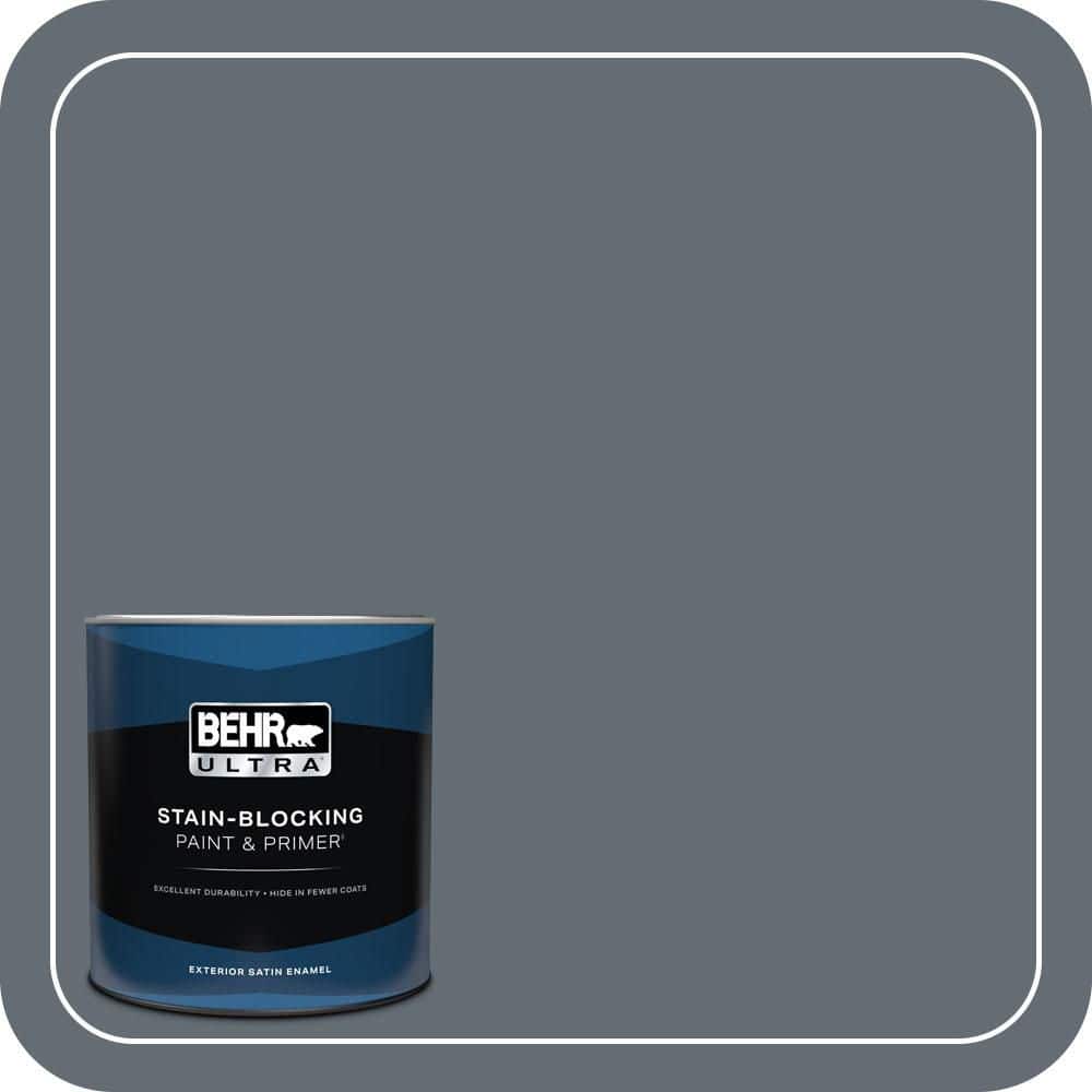 BEHR ULTRA 1 qt. #PPU26-22 Summer Storm Satin Enamel Exterior Paint & Primer