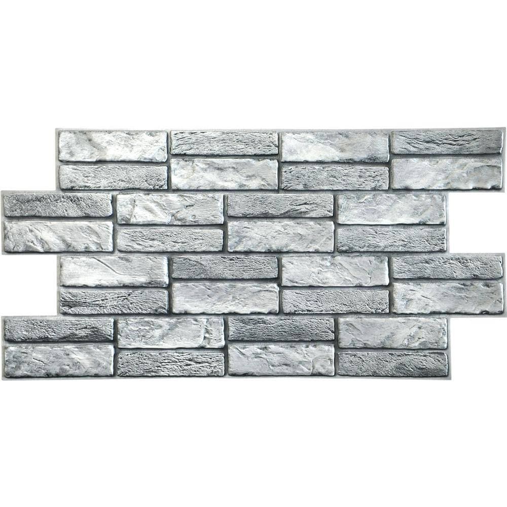 Dundee Deco 3D Falkirk Retro 1/100 in. 38 in. 19 in. Faux Old Brick PVC Decorative Wall Paneling (3)